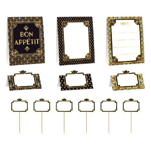 ~ First Party Supplies 12pc 1st BIRTHDAY Pink and Gold BUFFET DECORATING KIT